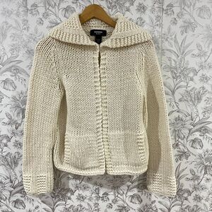 Vintage Express Handknit Chunky Knit Sweater Wool Blend Cottagecore Womens Sz S